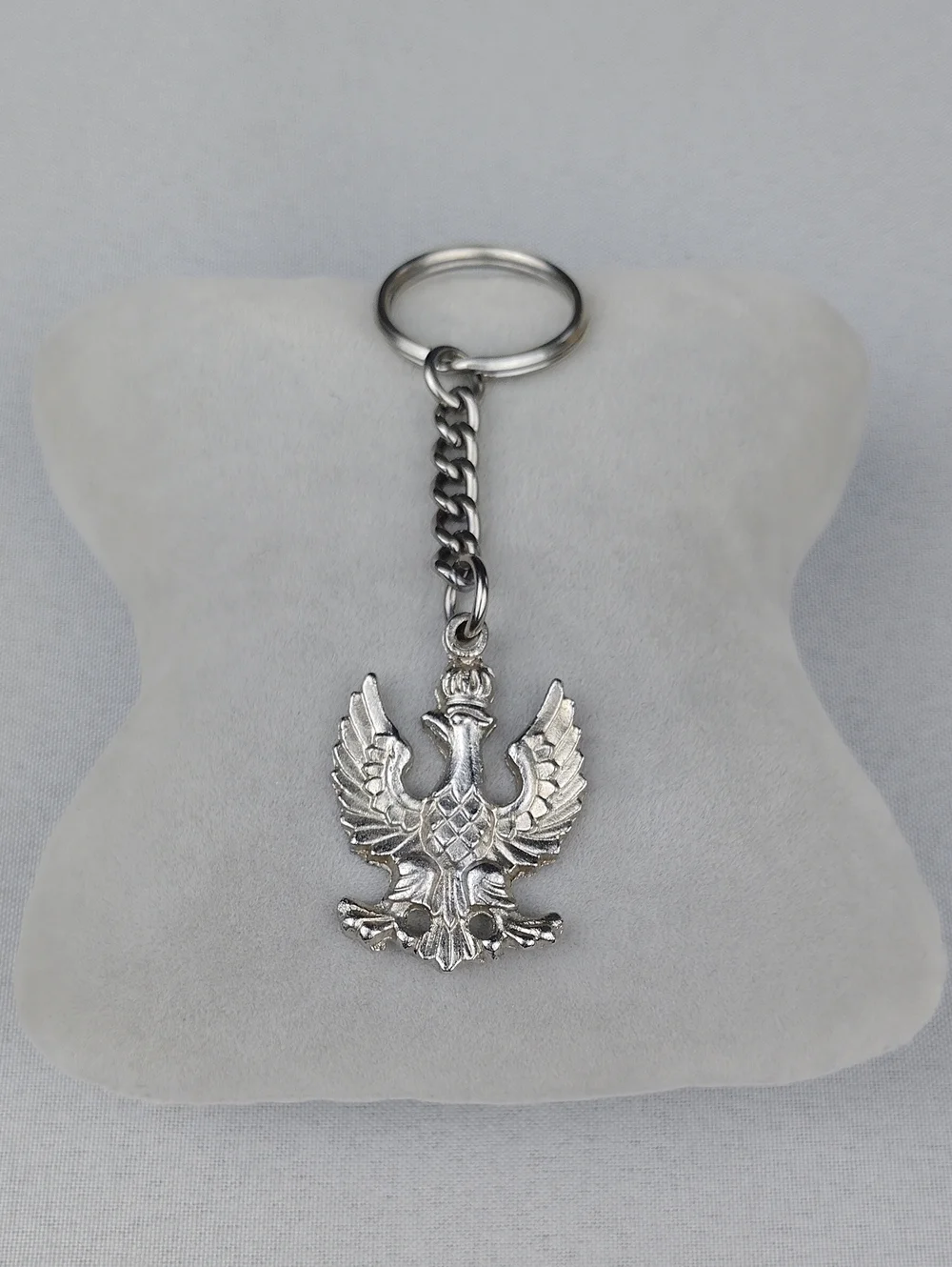 Crowned White Eagle Key Chain.